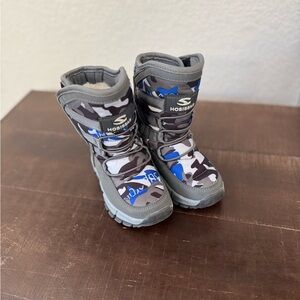 Amazon GUBARUN Boys Snow Boots Kids Outdoor Warm Shoes Waterproof (Gray, Size 7)